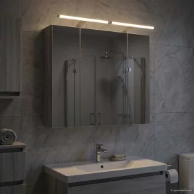    Fürdőszobai tükörszekrény Szürke Sonoma 80 x 14.5 x 70 cm