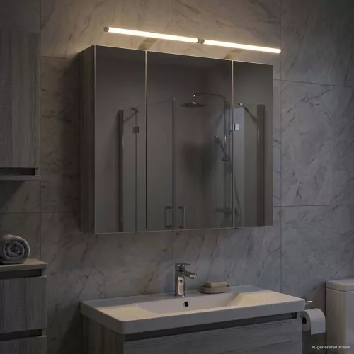  Fürdőszobai tükörszekrény Szürke Sonoma 80 x 14.5 x 70 cm