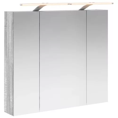 Fürdőszobai tükörszekrény Szürke Sonoma 80 x 14.5 x 70 cm