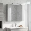  Fürdőszobai tükörszekrény Szürke Sonoma 80 x 14.5 x 70 cm