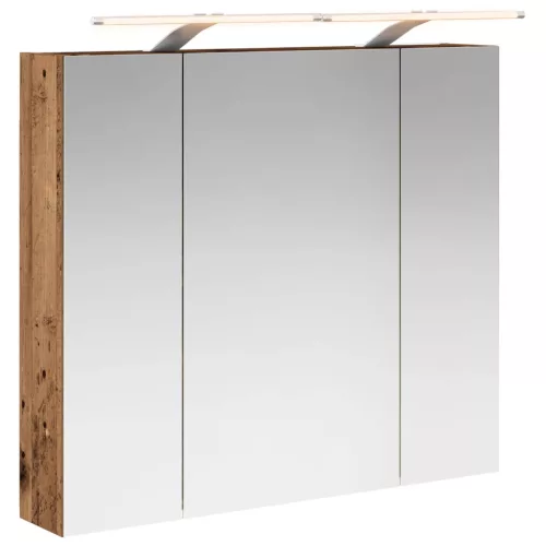  Fürdőszobai tükörszekrény Öreg fa 80 x 14.5 x 70 cm Faanyag