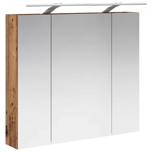  Fürdőszobai tükörszekrény Öreg fa 80 x 14.5 x 70 cm Faanyag