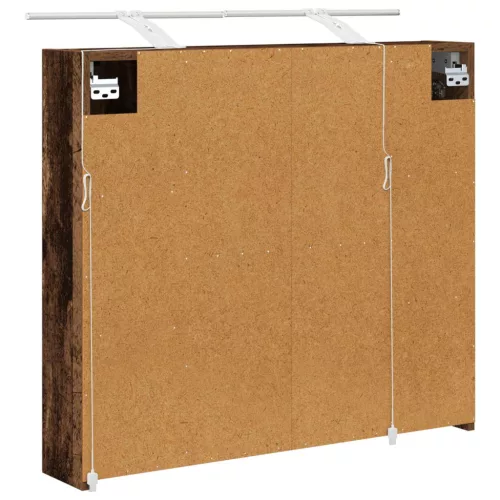  Fürdőszobai tükörszekrény Öreg fa 80 x 14.5 x 70 cm Faanyag