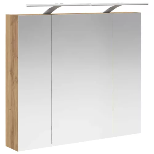  Fürdőszobai tükörszekrény Művészi tölgy 80 x 14.5 x 70 cm