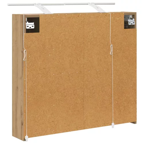  Fürdőszobai tükörszekrény Művészi tölgy 80 x 14.5 x 70 cm