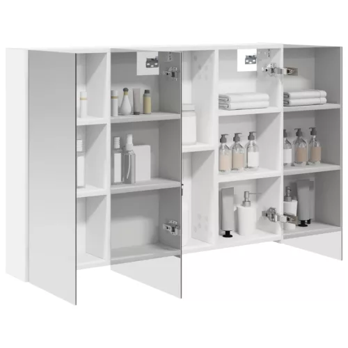  Fürdőszobai tükörszekrény Fehér 100 x 14,5 x 70 cm Faanyag