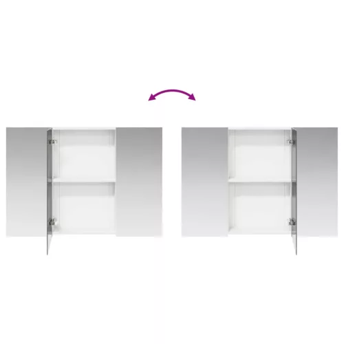  Fürdőszobai tükörszekrény Fehér 100 x 14,5 x 70 cm Faanyag