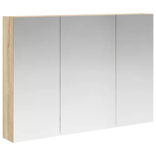  Fürdőszobai tükörszekrény Sonoma tölgy 100 x 14,5 x 70 cm