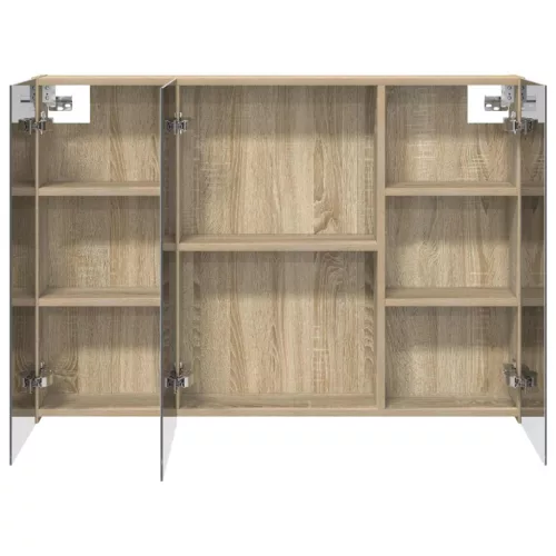  Fürdőszobai tükörszekrény Sonoma tölgy 100 x 14,5 x 70 cm