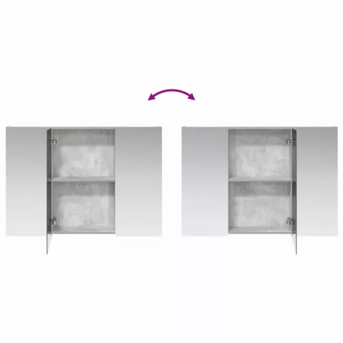  Fürdőszobai tükörszekrény Beton Szürke 100 x 14,5 x 70 cm