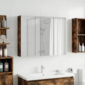    Fürdőszobai tükörszekrény Füstölt tölgy 100 x 14,5 x 70 cm