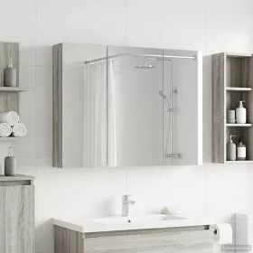    Fürdőszobai tükörszekrény Szürke Sonoma 100 x 14,5 x 70 cm