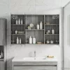  Fürdőszobai tükörszekrény Szürke Sonoma 100 x 14,5 x 70 cm