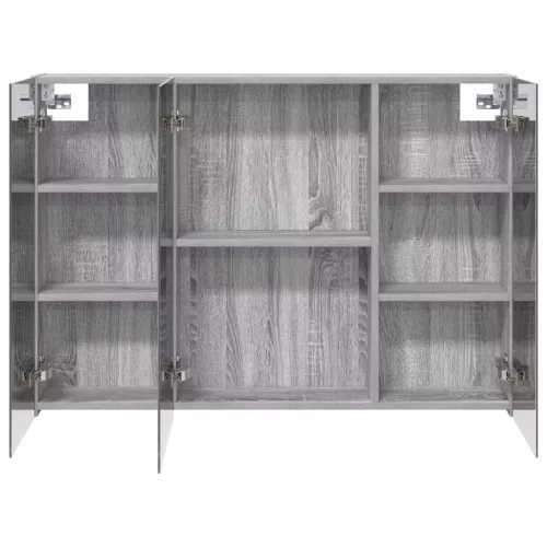  Fürdőszobai tükörszekrény Szürke Sonoma 100 x 14,5 x 70 cm