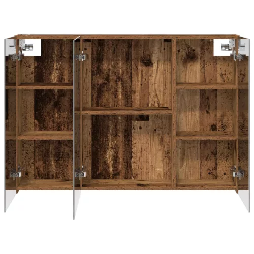  Fürdőszobai tükörszekrény Öreg fa 100 x 14,5 x 70 cm Faanyag