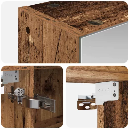  Fürdőszobai tükörszekrény Öreg fa 100 x 14,5 x 70 cm Faanyag