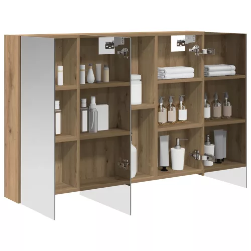  Fürdőszobai tükörszekrény Művészi tölgy 100 x 14,5 x 70 cm