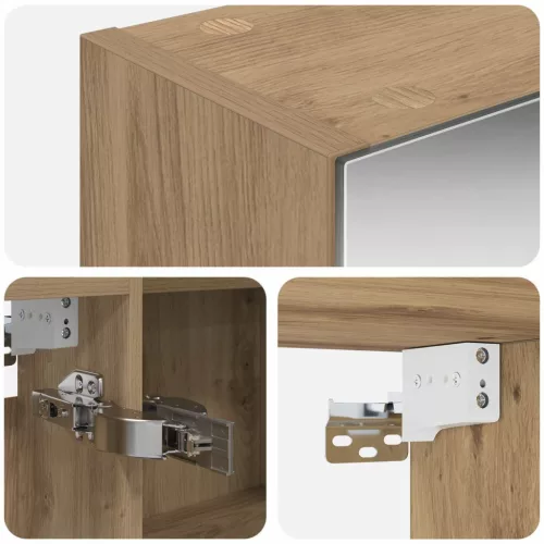  Fürdőszobai tükörszekrény Művészi tölgy 100 x 14,5 x 70 cm