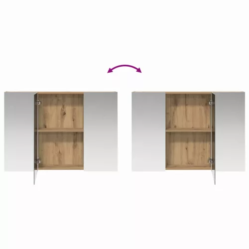  Fürdőszobai tükörszekrény Művészi tölgy 100 x 14,5 x 70 cm