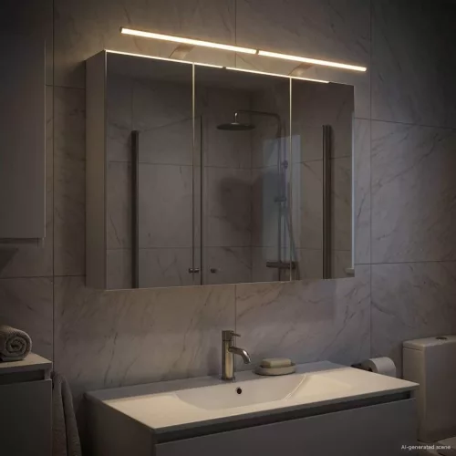  Fürdőszobai tükörszekrény Fehér 100 x 14,5 x 70 cm Faanyag