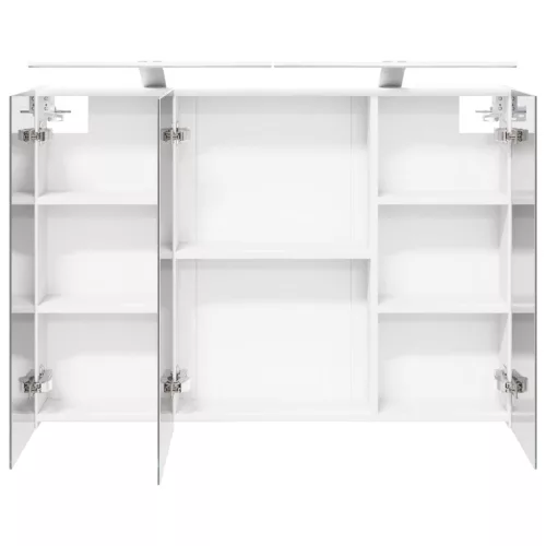  Fürdőszobai tükörszekrény Fehér 100 x 14,5 x 70 cm Faanyag