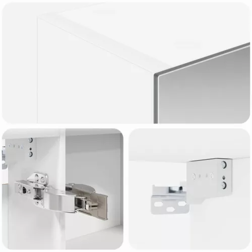  Fürdőszobai tükörszekrény Fehér 100 x 14,5 x 70 cm Faanyag