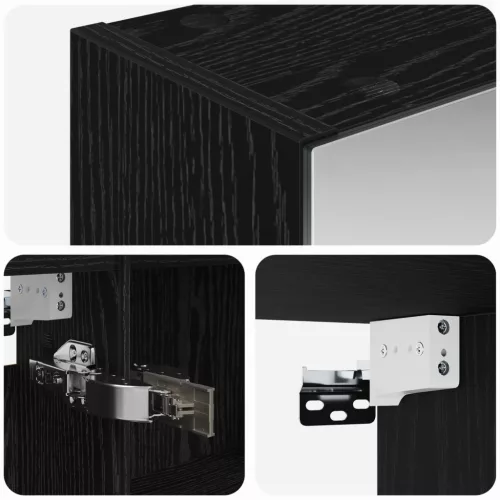  Fürdőszobai tükörszekrény Fekete tölgy 100 x 14,5 x 70 cm