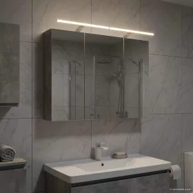    Fürdőszobai tükörszekrény Beton Szürke 100 x 14,5 x 70 cm