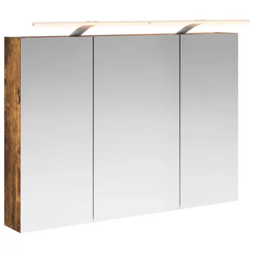  Fürdőszobai tükörszekrény Füstölt tölgy 100 x 14,5 x 70 cm
