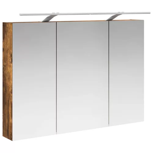  Fürdőszobai tükörszekrény Füstölt tölgy 100 x 14,5 x 70 cm