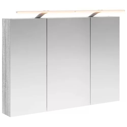  Fürdőszobai tükörszekrény Szürke Sonoma 100 x 14,5 x 70 cm