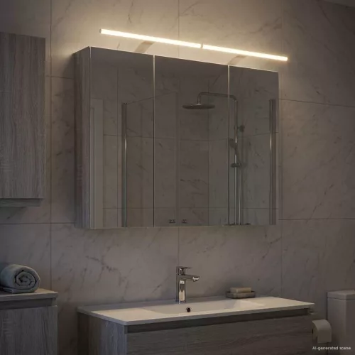  Fürdőszobai tükörszekrény Szürke Sonoma 100 x 14,5 x 70 cm