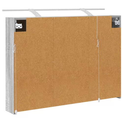  Fürdőszobai tükörszekrény Szürke Sonoma 100 x 14,5 x 70 cm