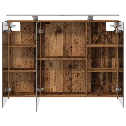  Fürdőszobai tükörszekrény Öreg fa 100 x 14,5 x 70 cm Faanyag