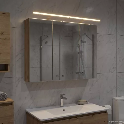  Fürdőszobai tükörszekrény Művészi tölgy 100 x 14,5 x 70 cm