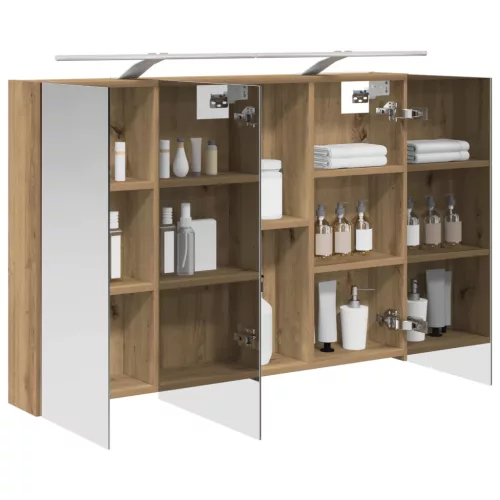  Fürdőszobai tükörszekrény Művészi tölgy 100 x 14,5 x 70 cm