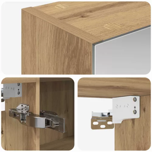  Fürdőszobai tükörszekrény Művészi tölgy 100 x 14,5 x 70 cm