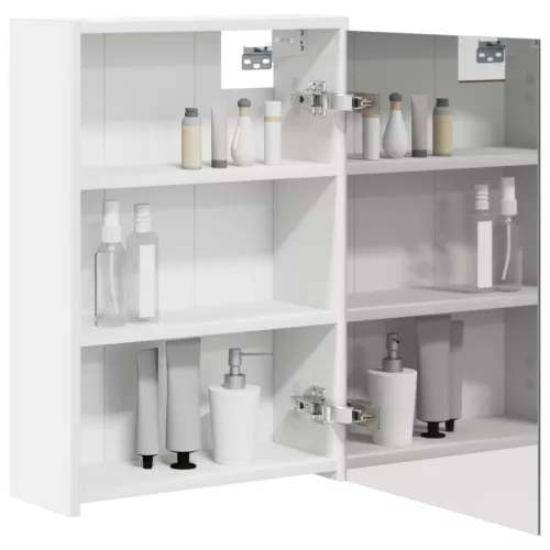  Fürdőszobai tükörszekrény Fehér 43 x 16 x 62.5 cm Faanyag