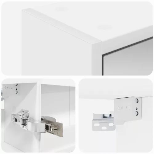  Fürdőszobai tükörszekrény Fehér 43 x 16 x 62.5 cm Faanyag