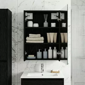    Fürdőszobai tükörszekrény Fekete tölgy 43 x 16 x 62.5 cm