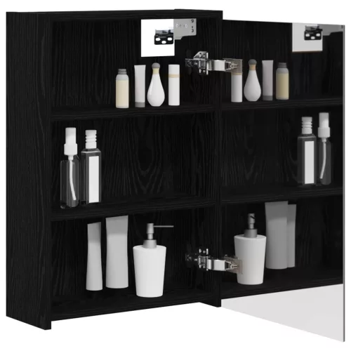  Fürdőszobai tükörszekrény Fekete tölgy 43 x 16 x 62.5 cm