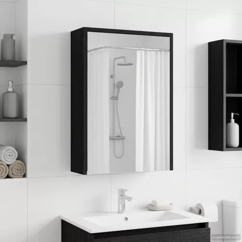  Fürdőszobai tükörszekrény Fekete tölgy 43 x 16 x 62.5 cm