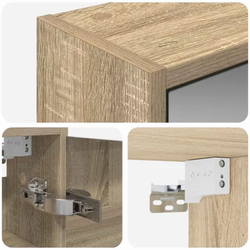  Fürdőszobai tükörszekrény Sonoma tölgy 43 x 16 x 62.5 cm