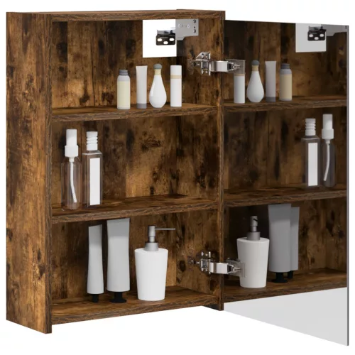  Fürdőszobai tükörszekrény Füstölt tölgy 43 x 16 x 62.5 cm