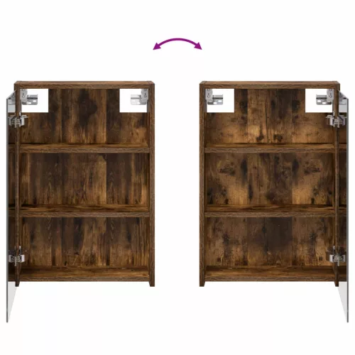  Fürdőszobai tükörszekrény Füstölt tölgy 43 x 16 x 62.5 cm