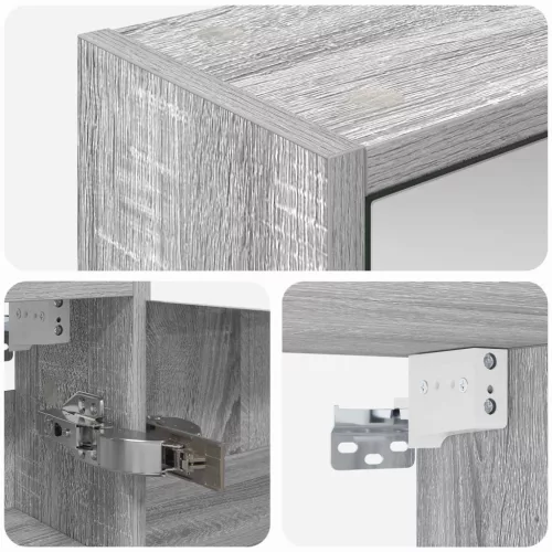  Fürdőszobai tükörszekrény Szürke Sonoma 43 x 16 x 62.5 cm