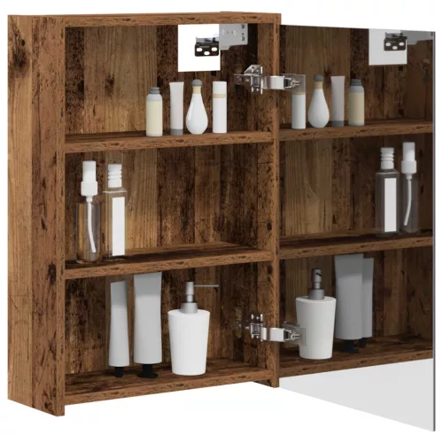  Fürdőszobai tükörszekrény Öreg fa 43 x 16 x 62.5 cm Faanyag