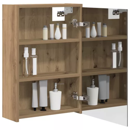  Fürdőszobai tükörszekrény Művészi tölgy 43 x 16 x 62.5 cm