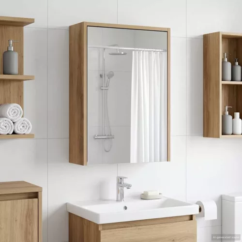  Fürdőszobai tükörszekrény Művészi tölgy 43 x 16 x 62.5 cm