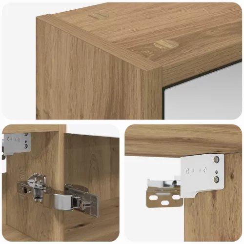  Fürdőszobai tükörszekrény Művészi tölgy 43 x 16 x 62.5 cm